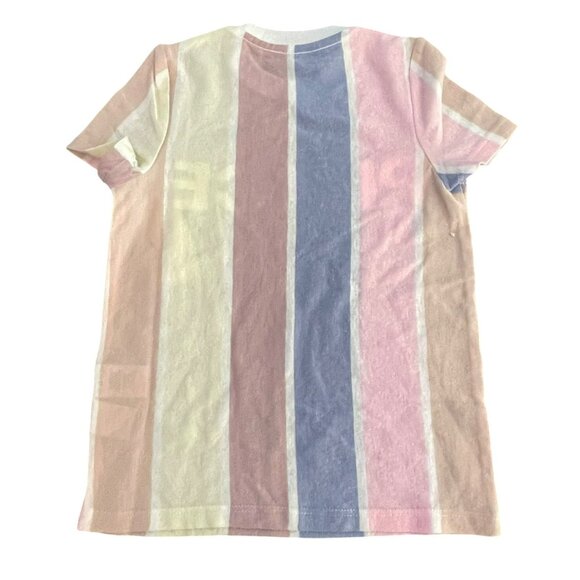 Spiritual Gangster Peace Classic Tee Multicolor Striped Design Size 4 - Picture 4 of 5